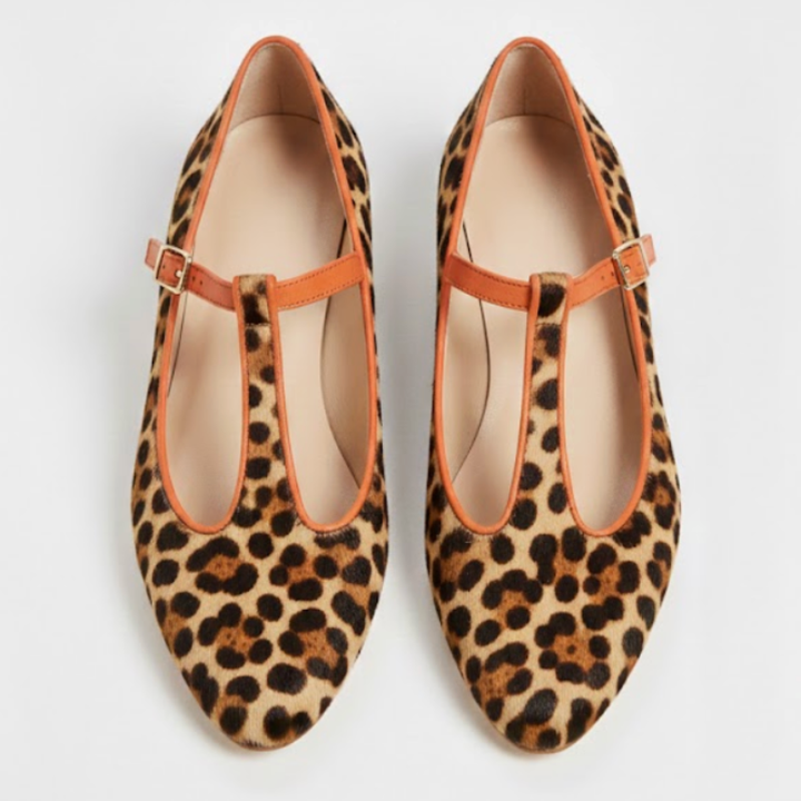 Women's Leopard T-Strap Loafers
