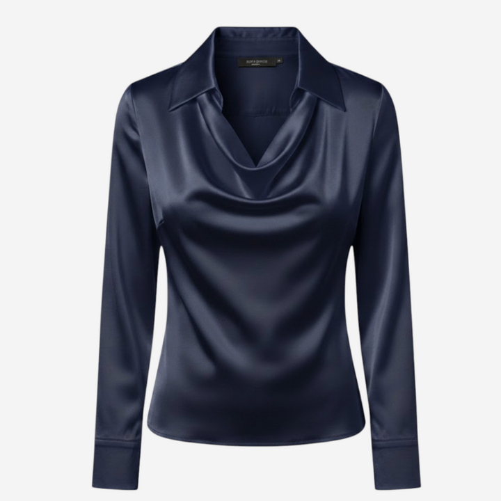 Women’s Satin Collared Blouse