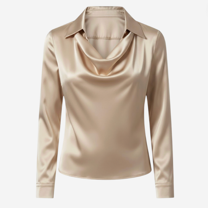 Women’s Satin Collared Blouse