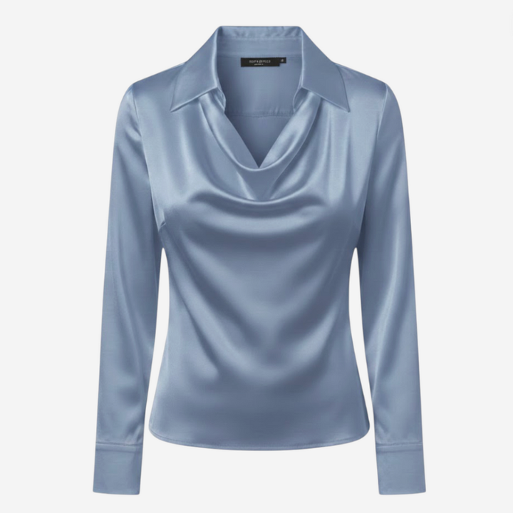 Women’s Satin Collared Blouse
