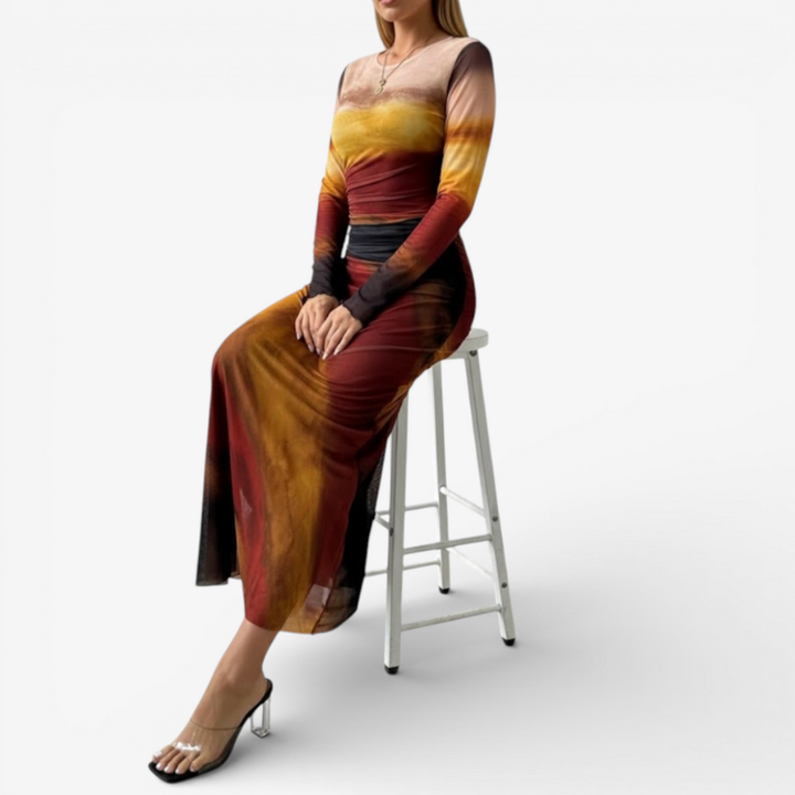Women's Long Sleeve Maxi Dress