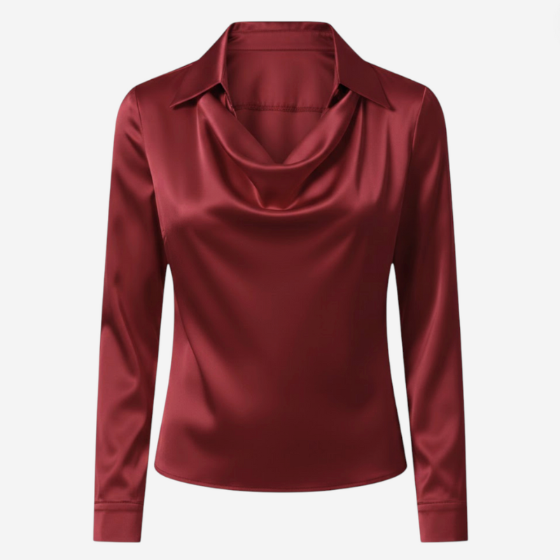 Women’s Satin Collared Blouse