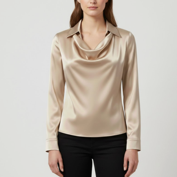 Women’s Satin Collared Blouse