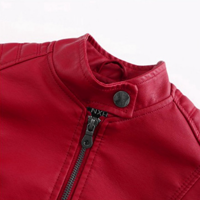 Women's Leather Motorcycle Bomber jacket