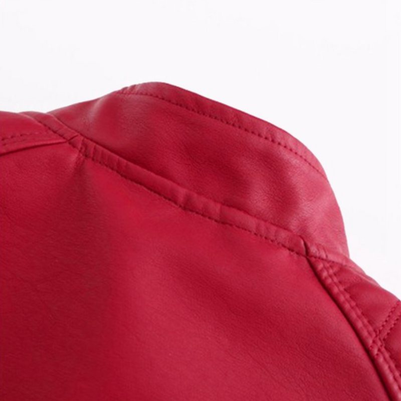 Women's Leather Motorcycle Bomber jacket