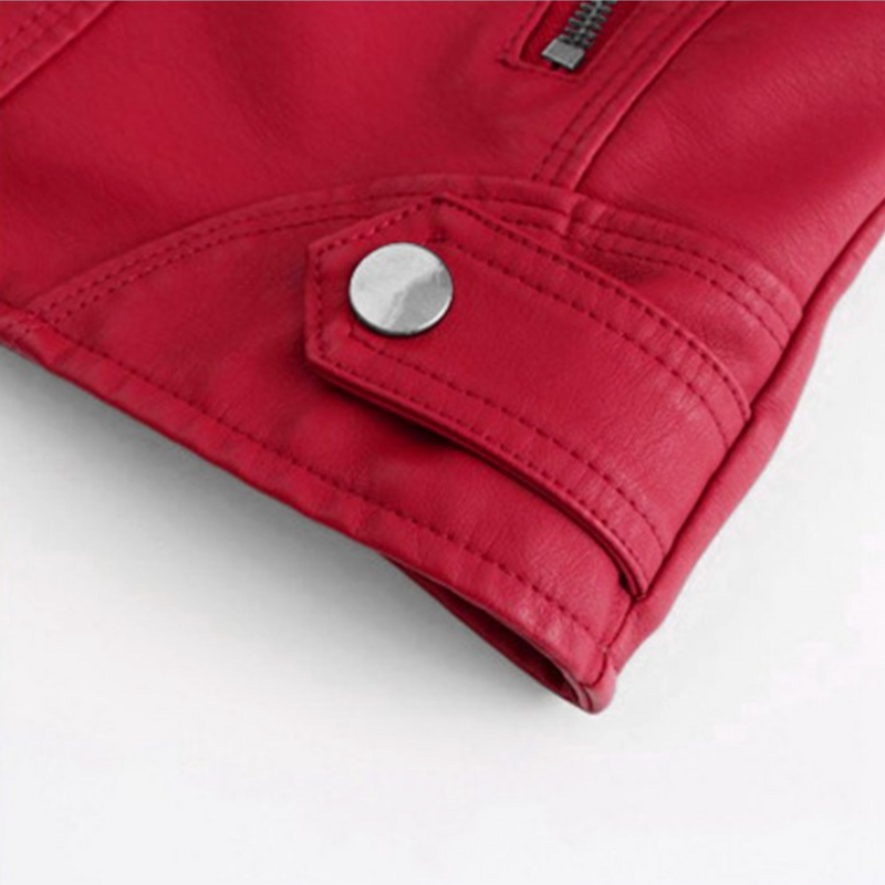 Women's Leather Motorcycle Bomber jacket