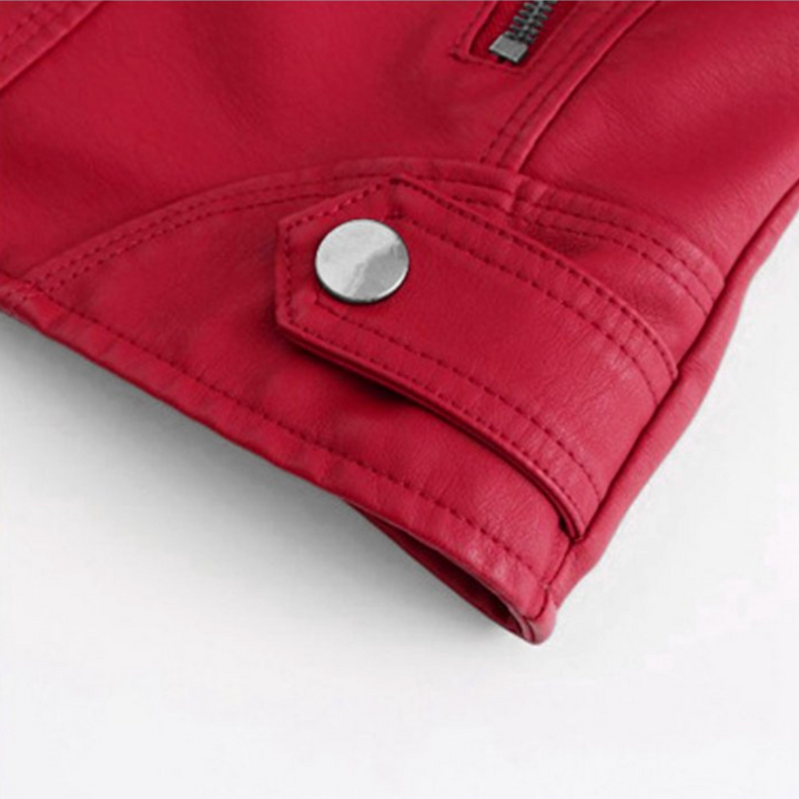 Women's Leather Motorcycle Bomber jacket