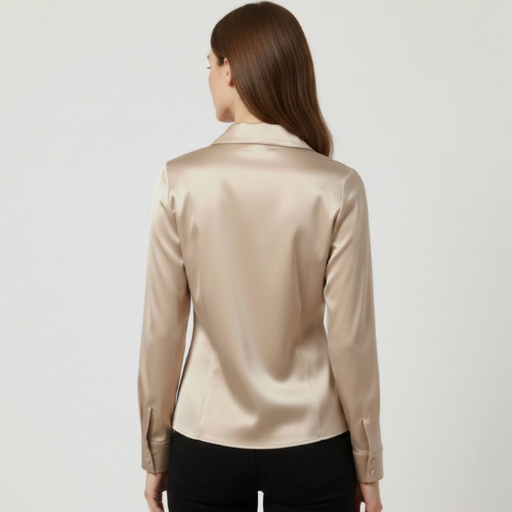 Women’s Satin Collared Blouse