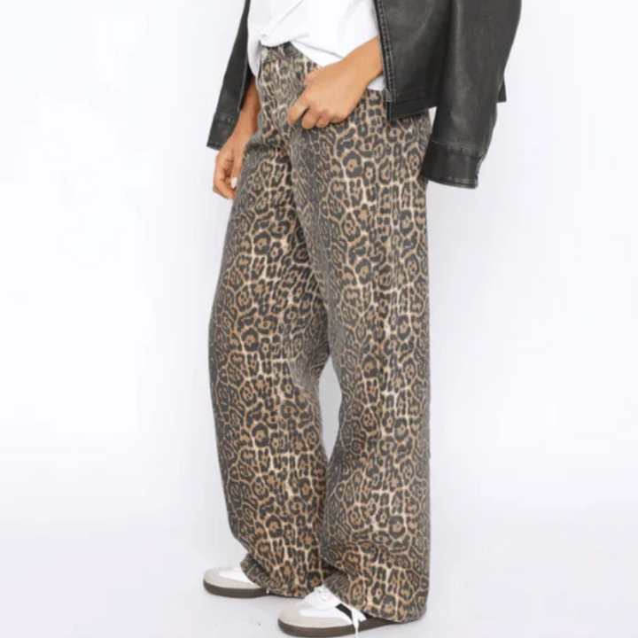 Women's Vintage Leopard Jeans