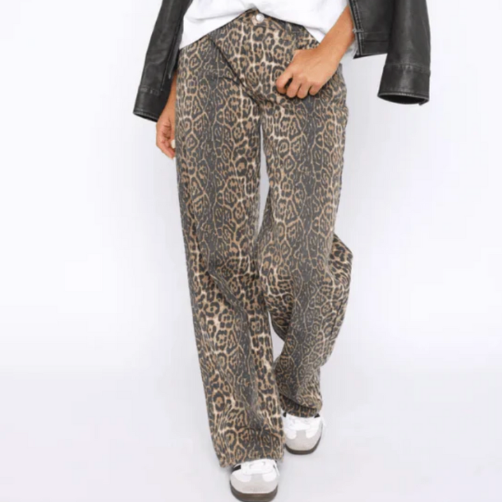 Women's Vintage Leopard Jeans
