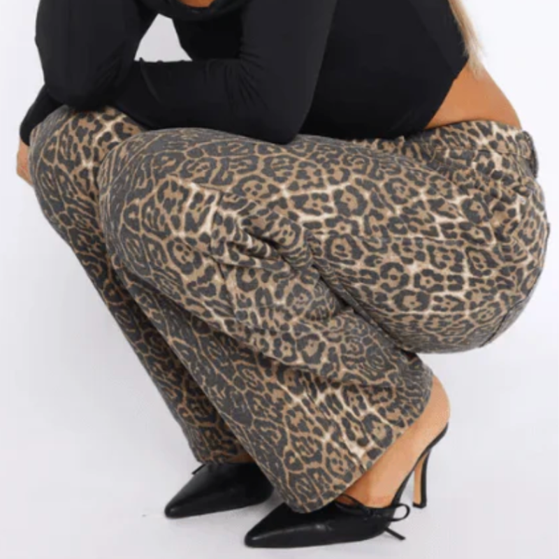 Women's Vintage Leopard Jeans
