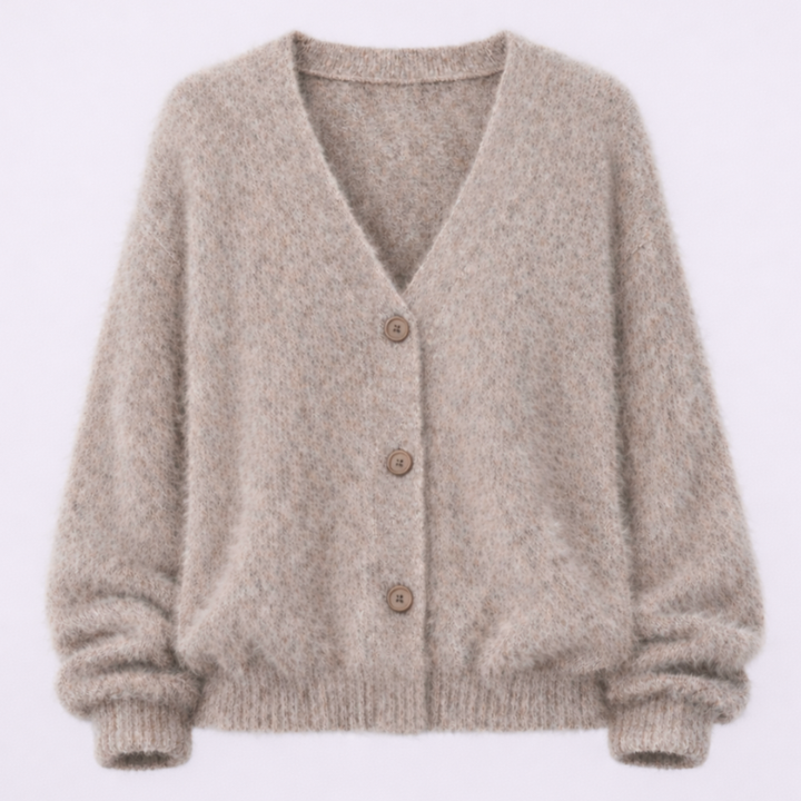 Women's Oversized V-Neck Knit Cardigan