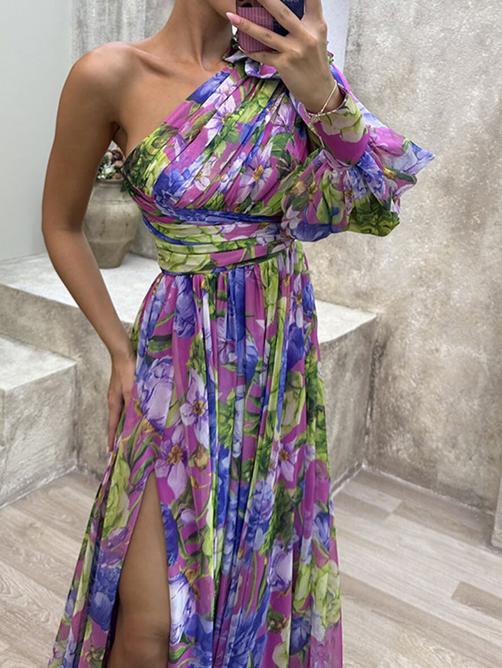 Floral slit wedding-guest maxi dress for women | Saniah -9