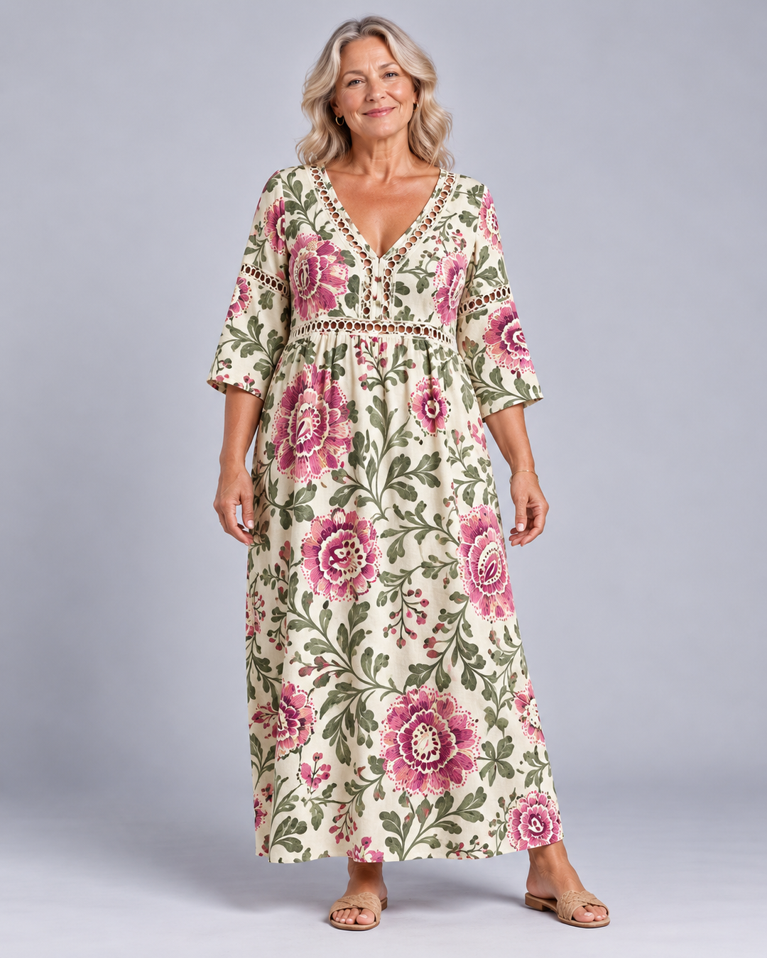 Matilda | Women's Flowing Floral Midi Dress