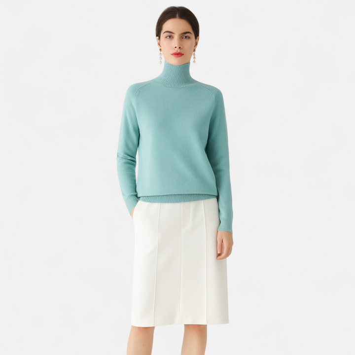 Women's Cashmere Mock-Neck Sweater