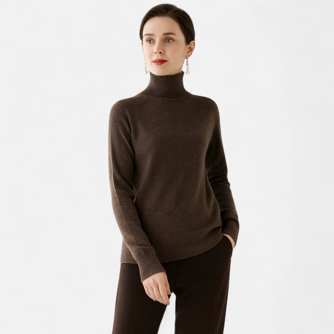 Women's Cashmere Mock-Neck Sweater