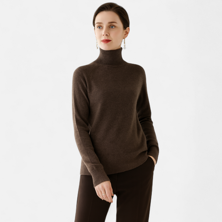 Women's Cashmere Mock-Neck Sweater