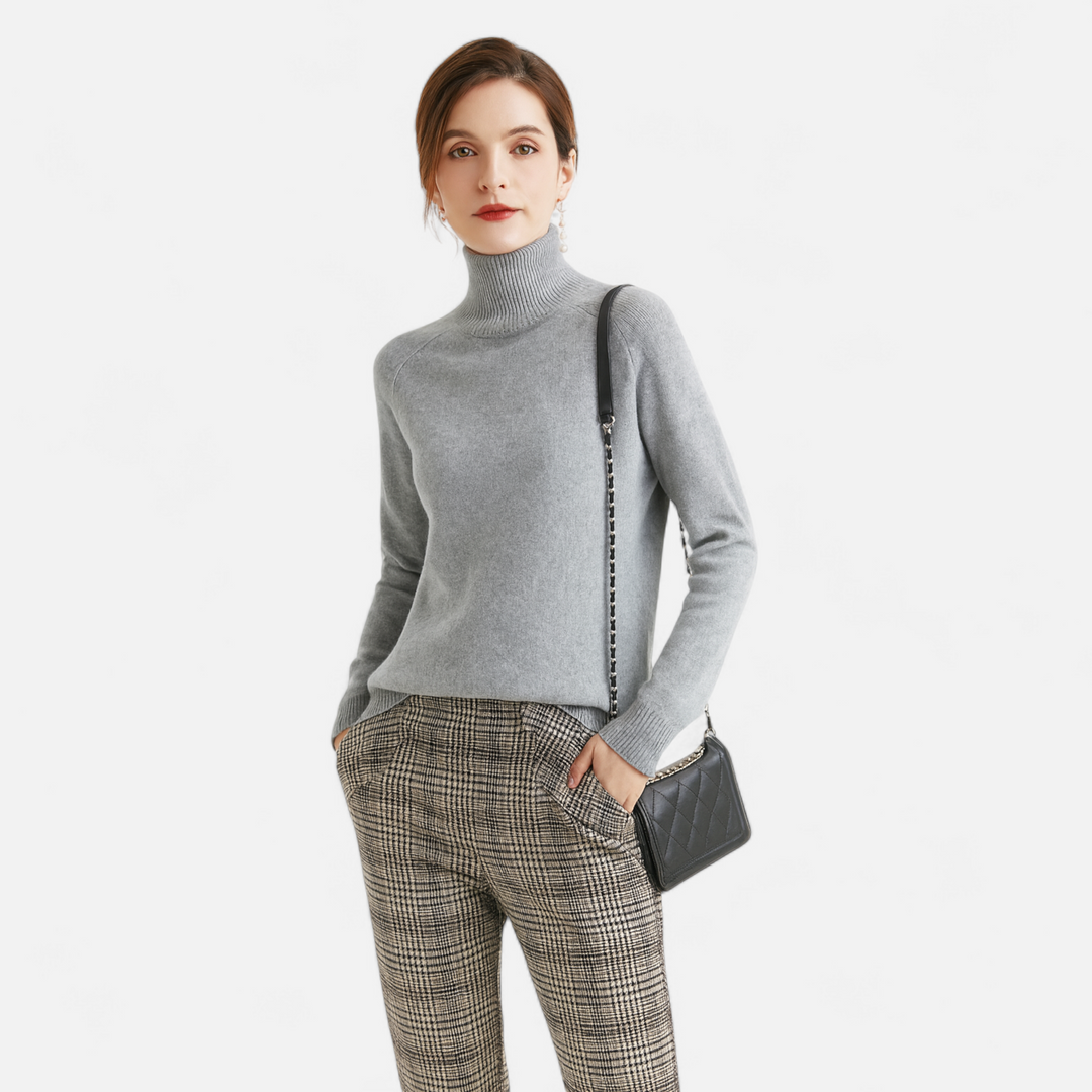 Women's Cashmere Mock-Neck Sweater