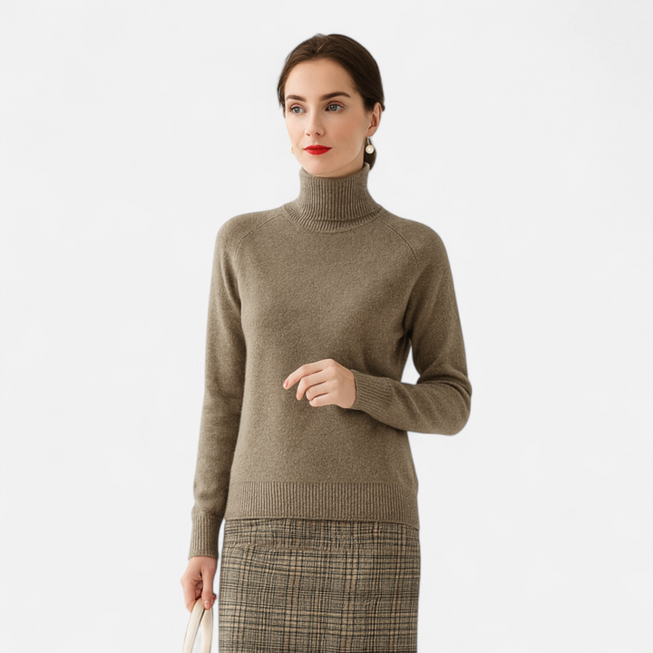 Women's Cashmere Mock-Neck Sweater