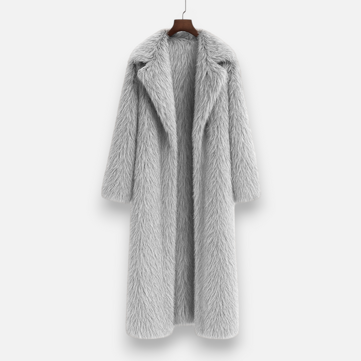 Women’s Elegant Long Faux Fur Overcoat