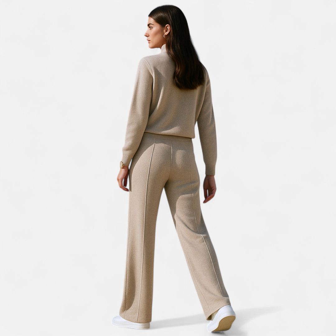 Women’s Wool Wide-Leg Knit Trousers