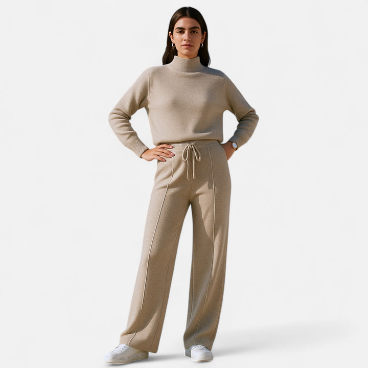 Women’s Wool Wide-Leg Knit Trousers