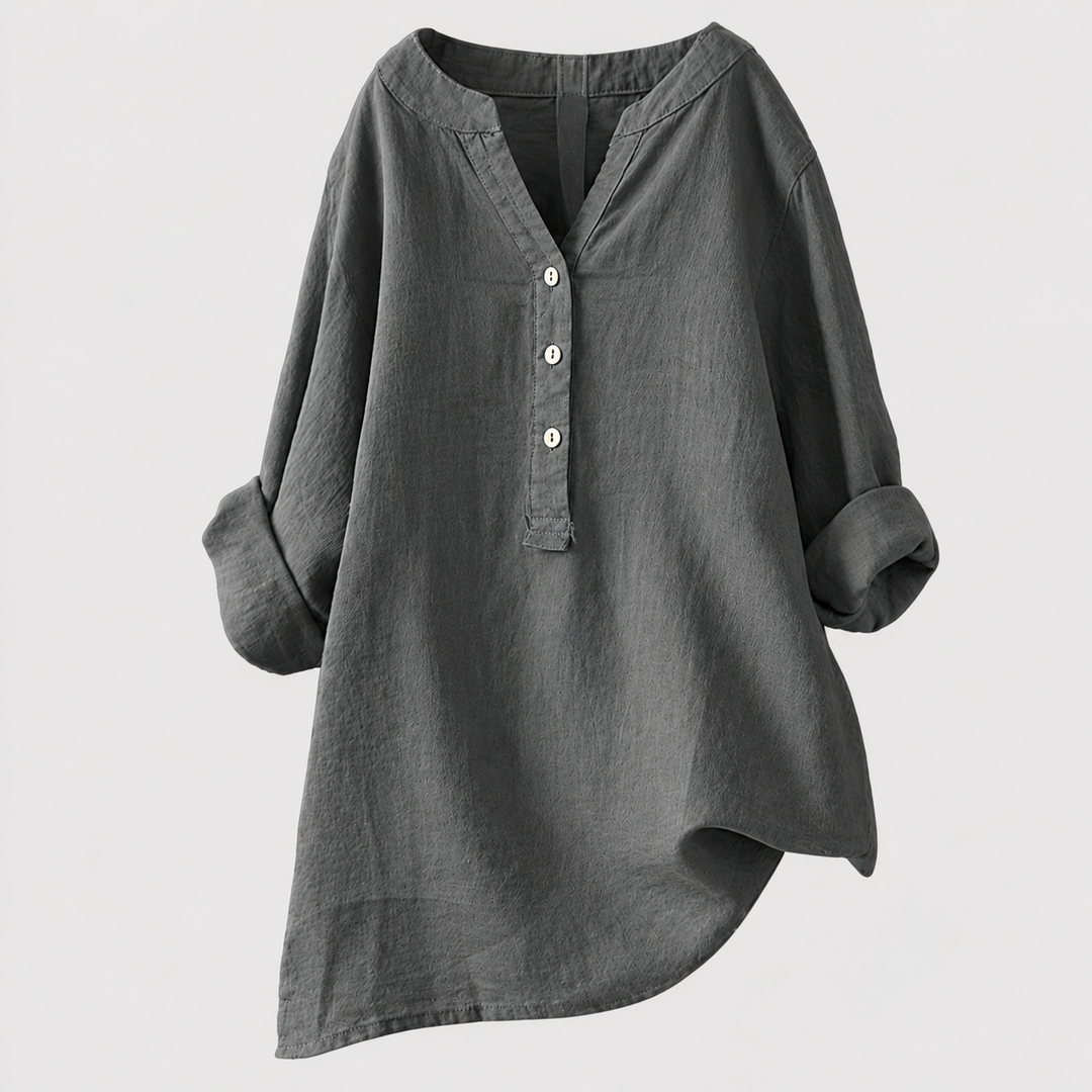 Relaxed button-up everyday tunic for women | Karla -11