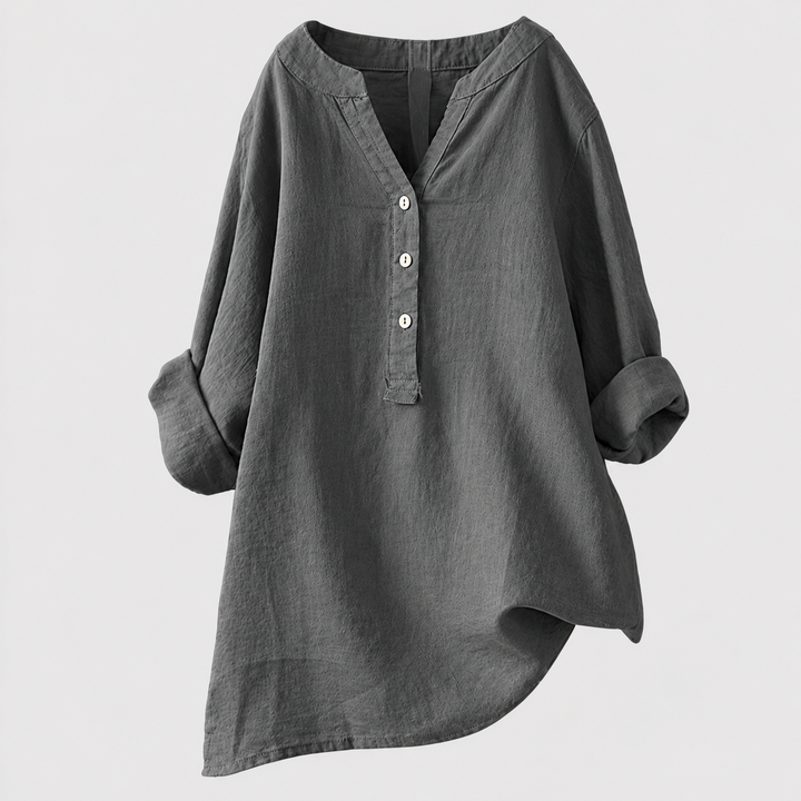 Relaxed button-up everyday tunic for women | Karla -11