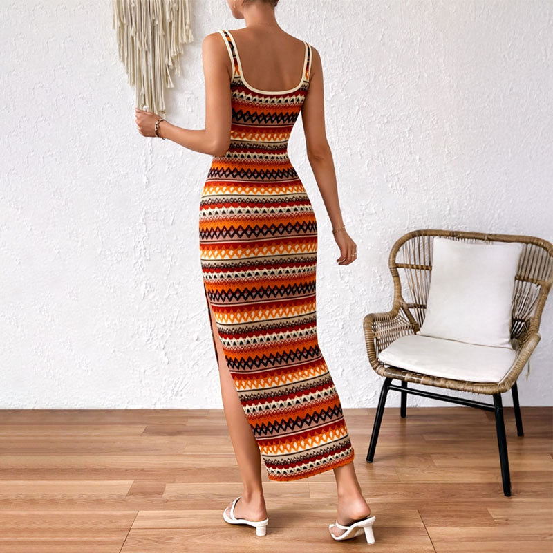 Megan | Women's Scoop Neck Maxi Dress with Spaghetti Straps