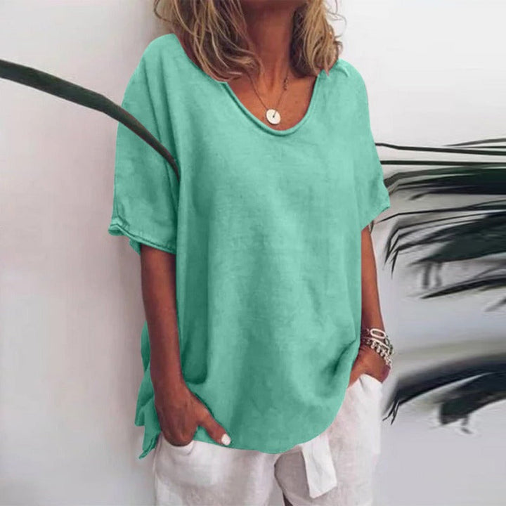 Oversized loose-fit summer top for women -5