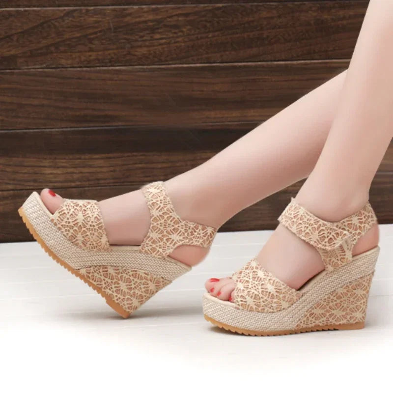 Women's classy open toe wedges