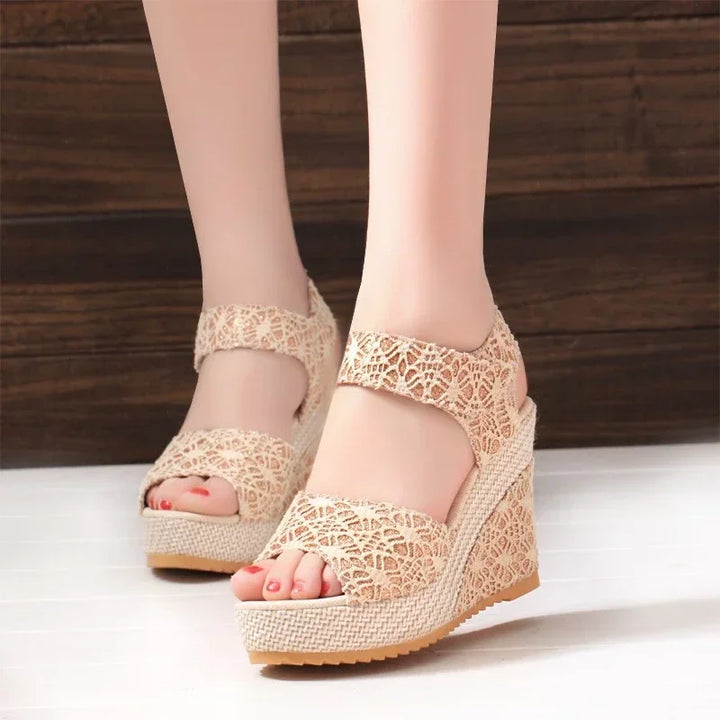 Women's classy open toe wedges