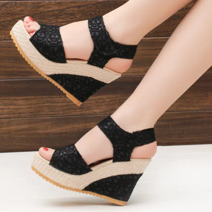 Women's classy open toe wedges