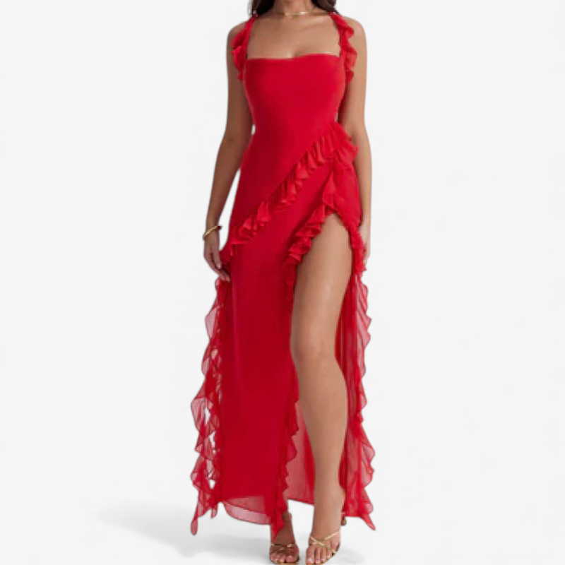 Women's Maxi Ruffle Dress