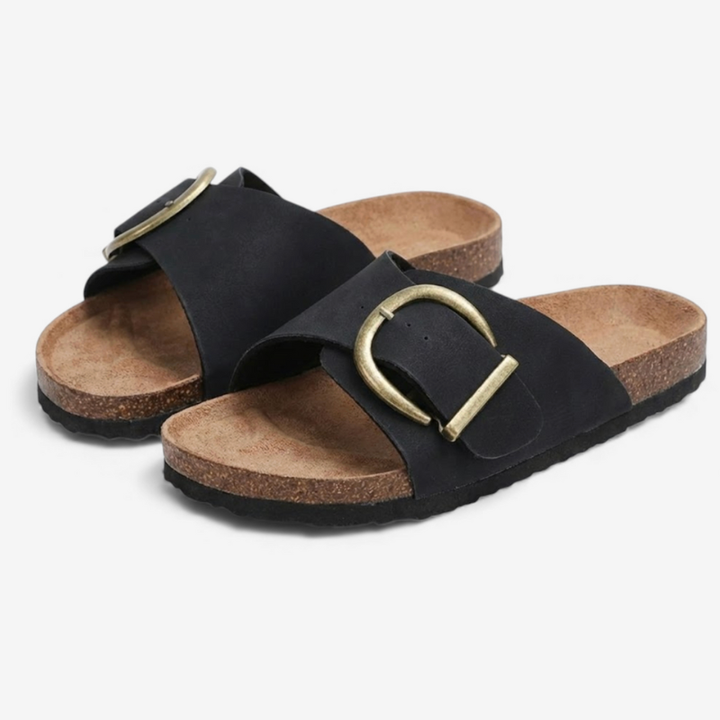 Women's Sandals With Buckle Strap Design