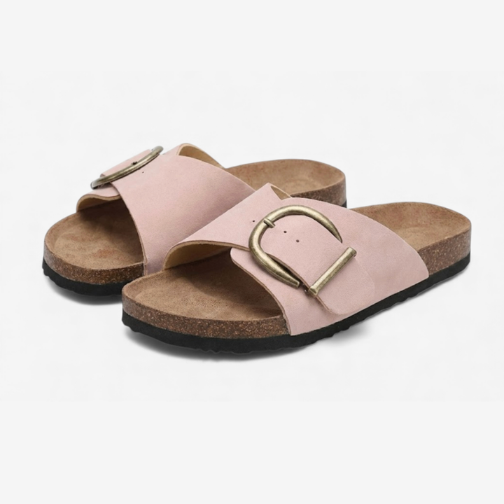 Women's Sandals With Buckle Strap Design