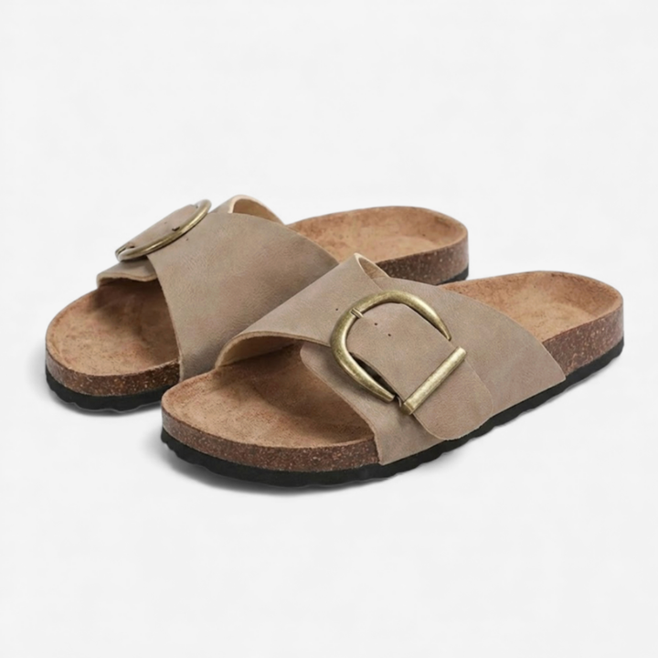 Women's Sandals With Buckle Strap Design