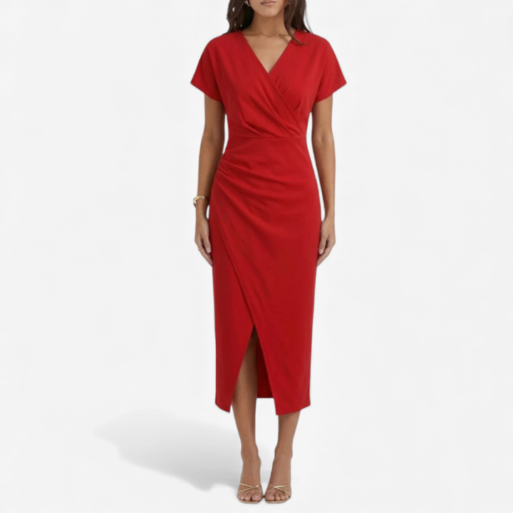 Women's Dress With V-Neck