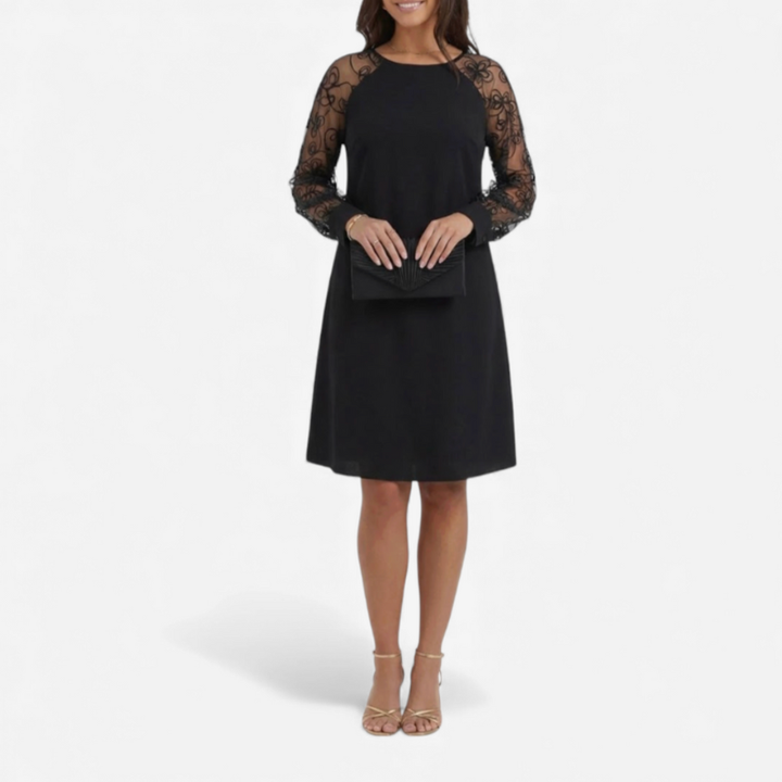 Women's Formal Dress With Lace Sleeves