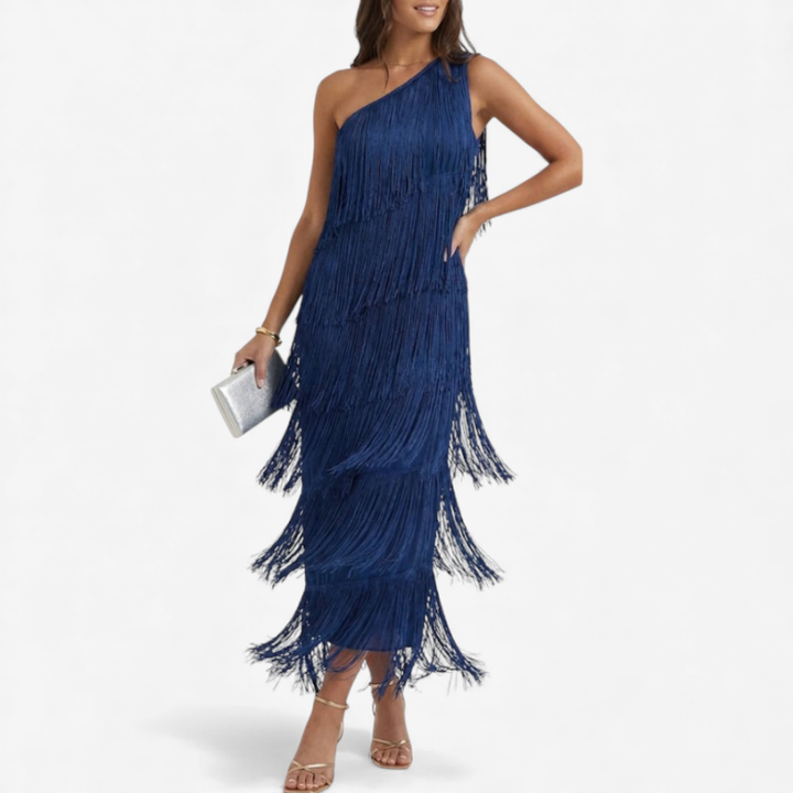 Women's One Shoulder Cocktail Dress With Layers