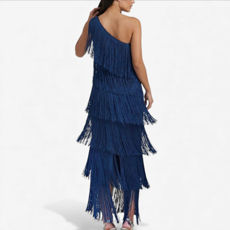 Women's One Shoulder Cocktail Dress With Layers