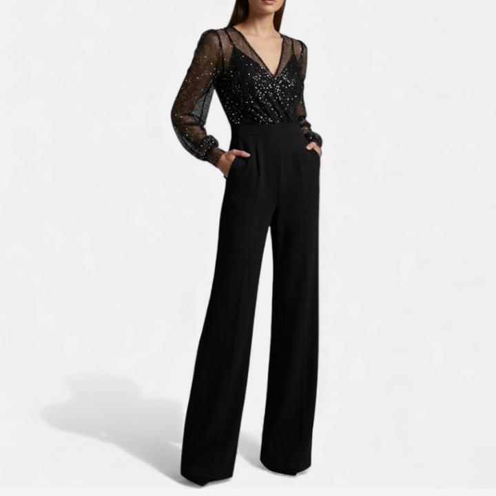 Women’s Elegant Jumpsuit With Glitter