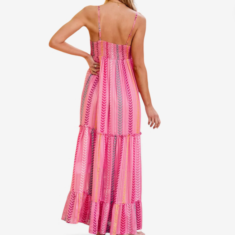 Women's Pink Maxi Summer Dress