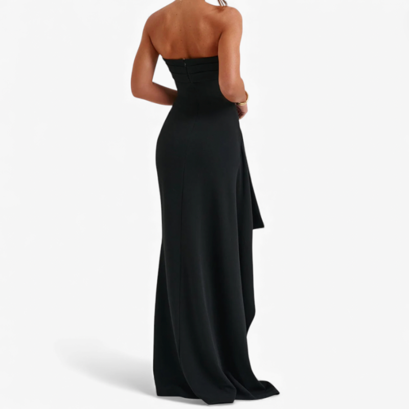 Women's Black Maxi Dress With Split
