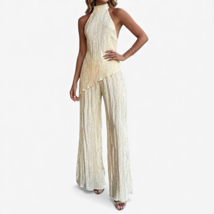 Women's Elegant Golden 2 Piece Set