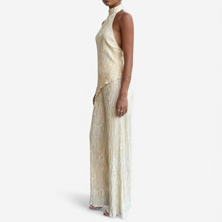 Women's Elegant Golden 2 Piece Set