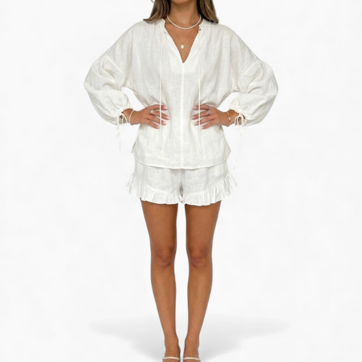 Women's Ruffle Lounge Summer Set