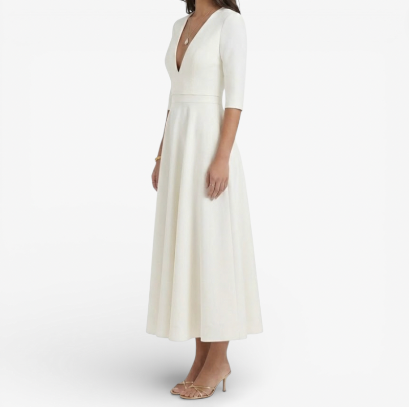 Women's White Formal Maxi Dress