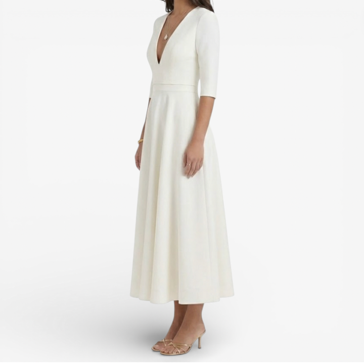 Women's White Formal Maxi Dress