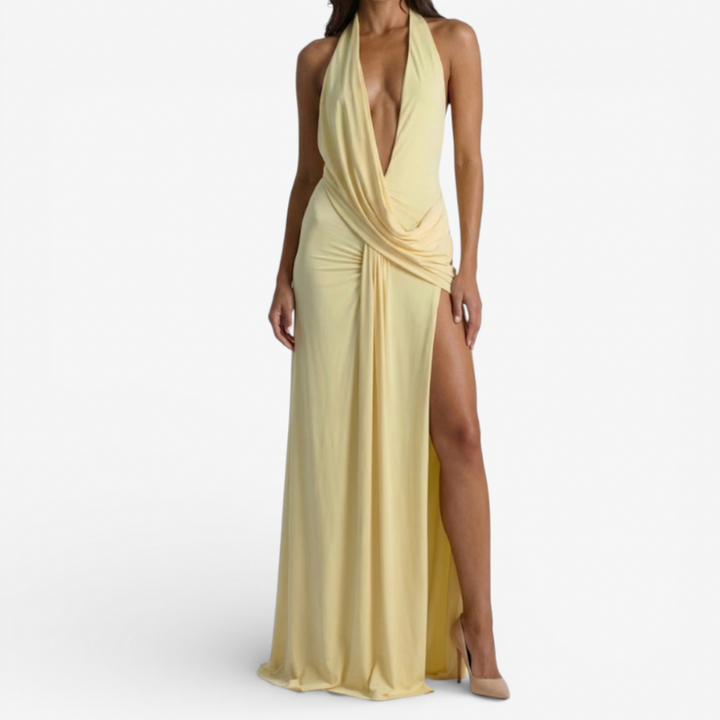 Women's Maxi Cocktail Dress With Split